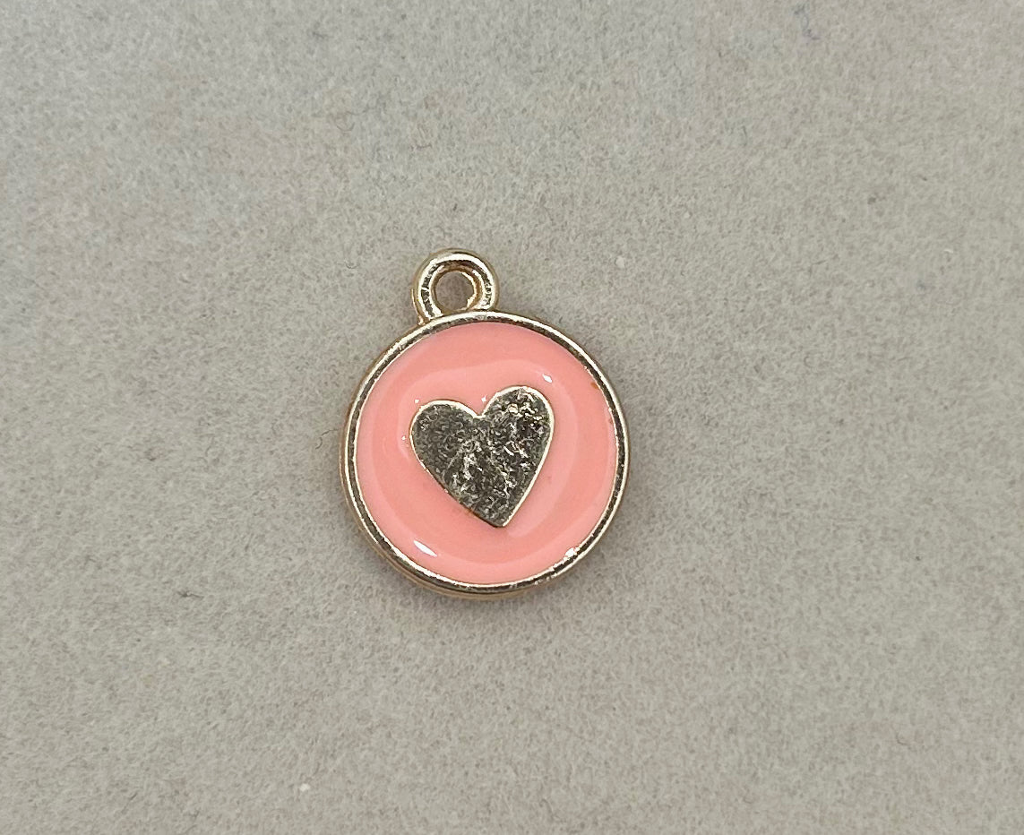 Circle Peach Heart