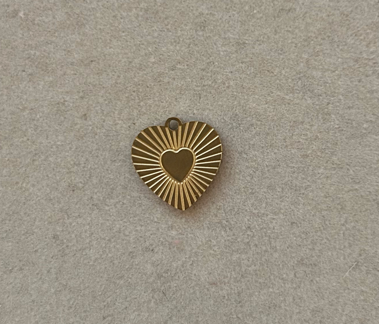 Small Gold Textured Heart