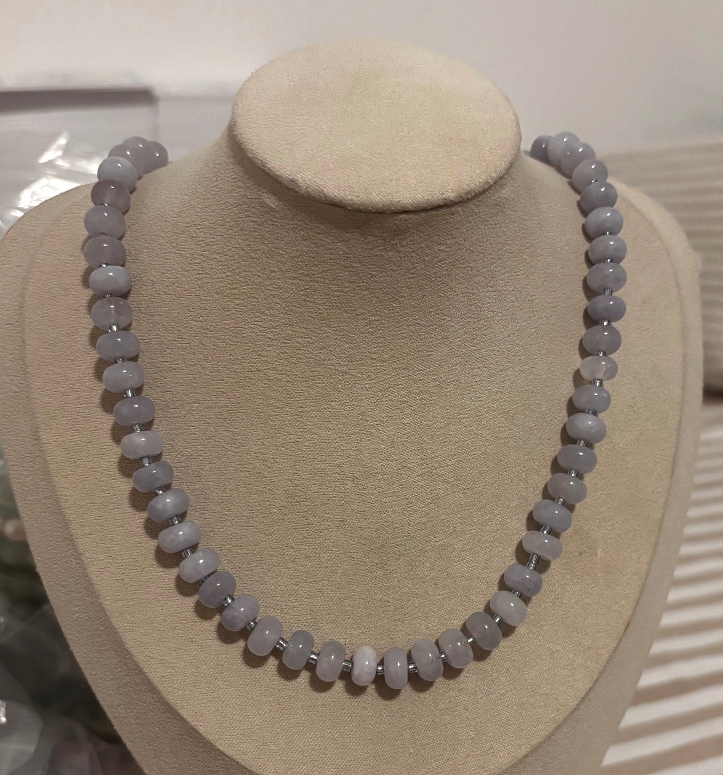 Chunky Blue Beaded Necklace