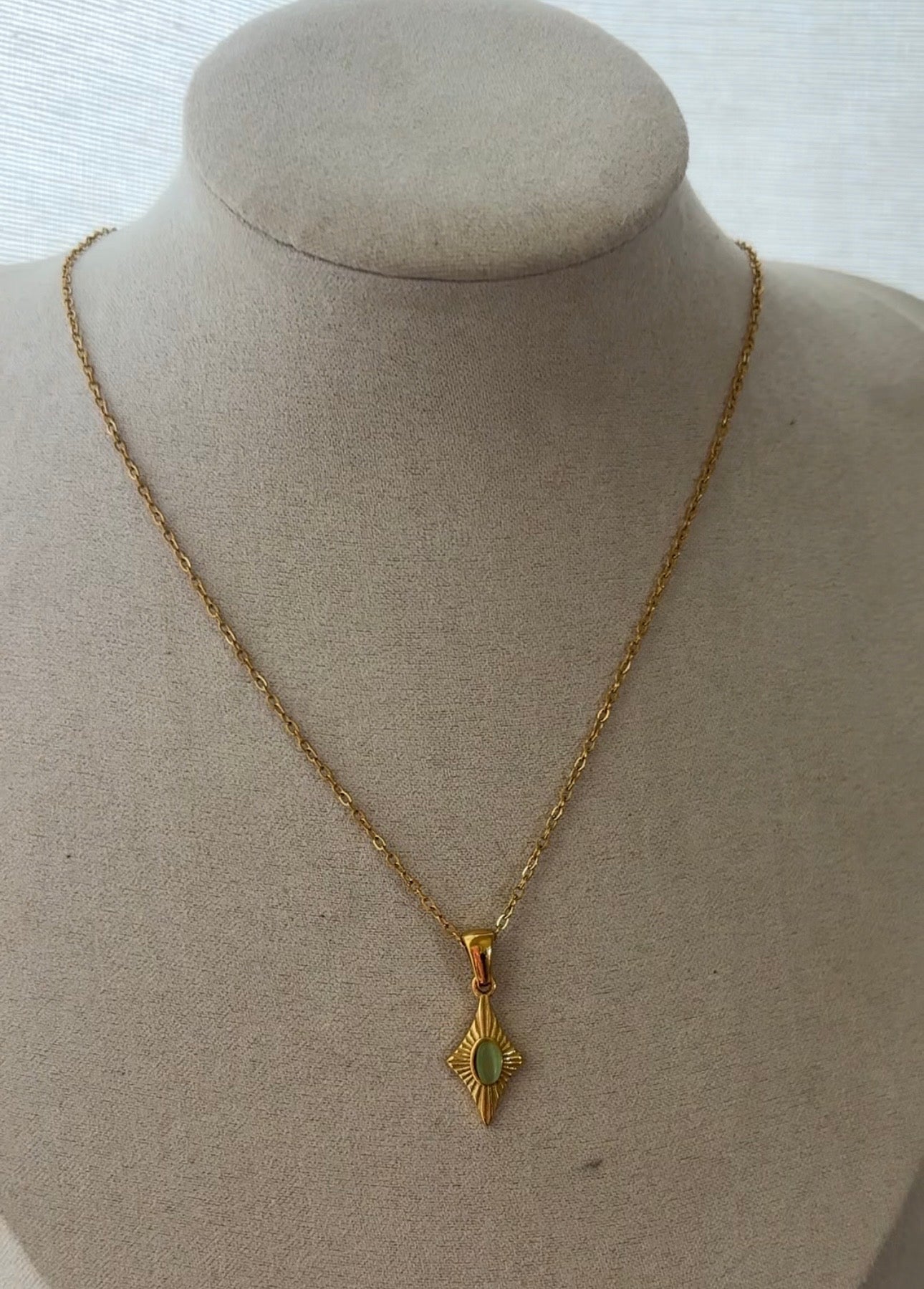 Sage Drop Necklace