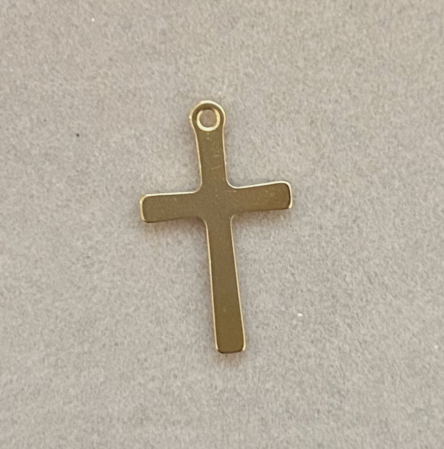 Flat Gold Cross