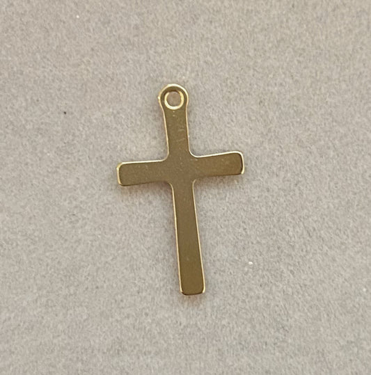 Flat Gold Cross