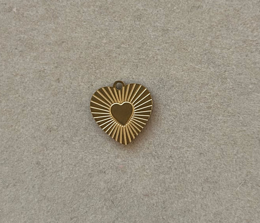 Small Gold Textured Heart