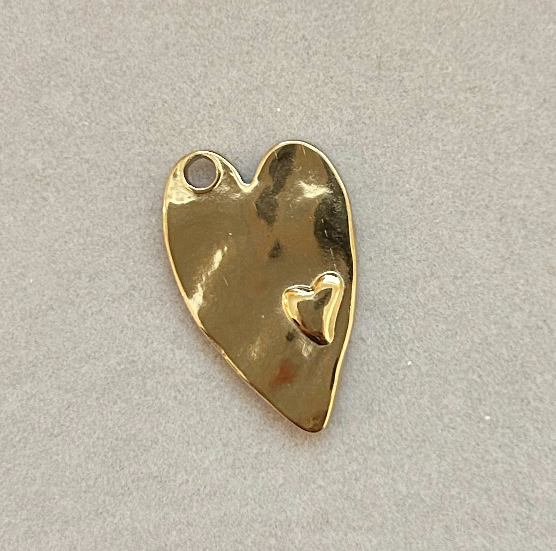 Big Textured Gold Heart