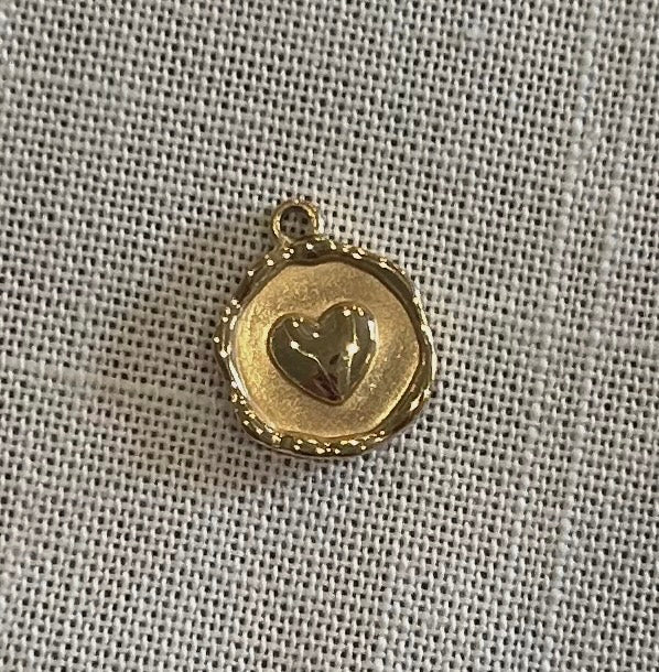 Gold Circle Heart