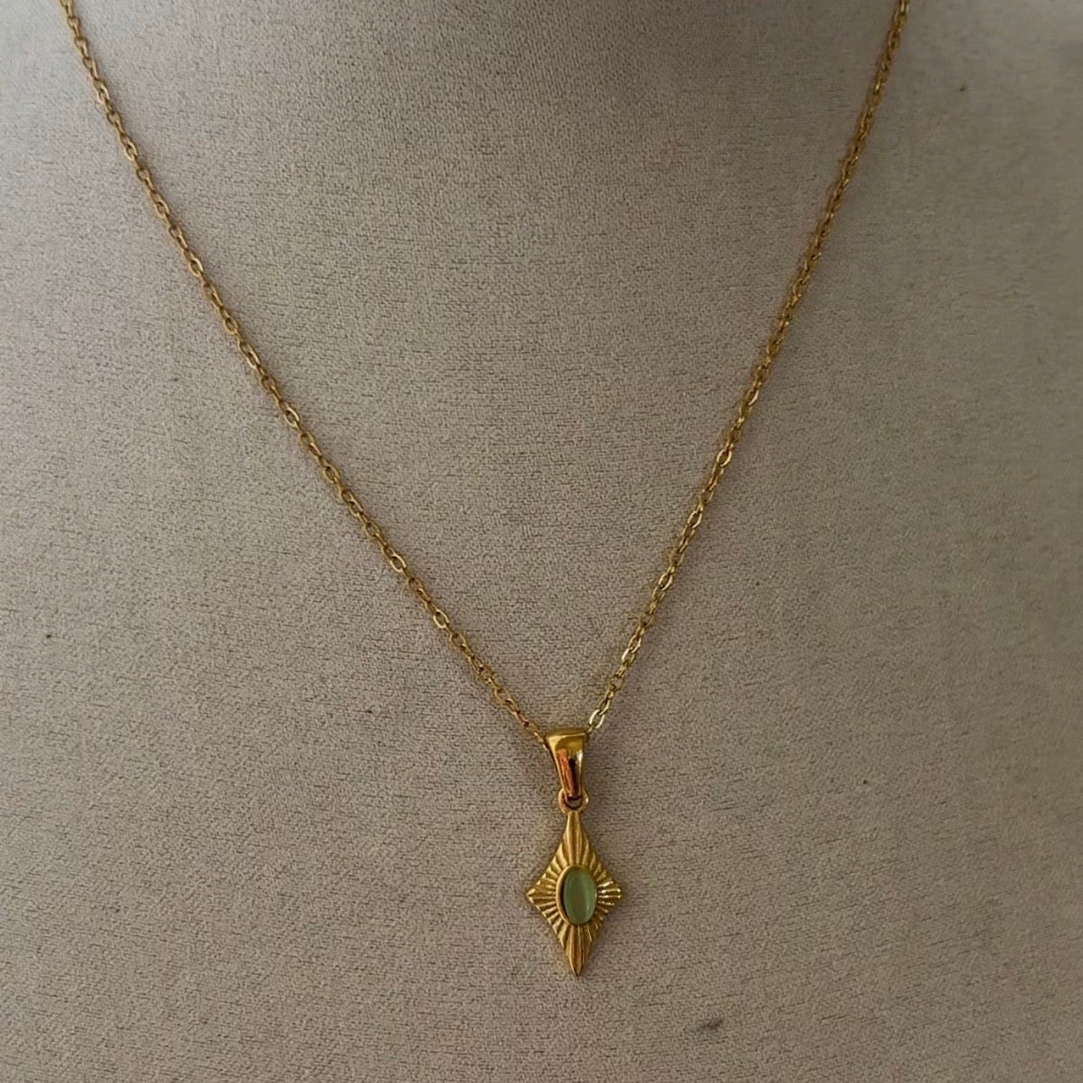 Sage Drop Necklace