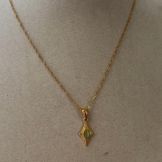 Sage Drop Necklace