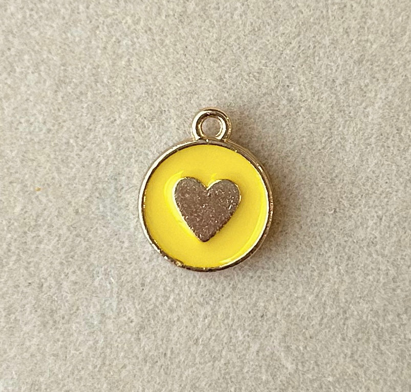 Circle Yellow Heart