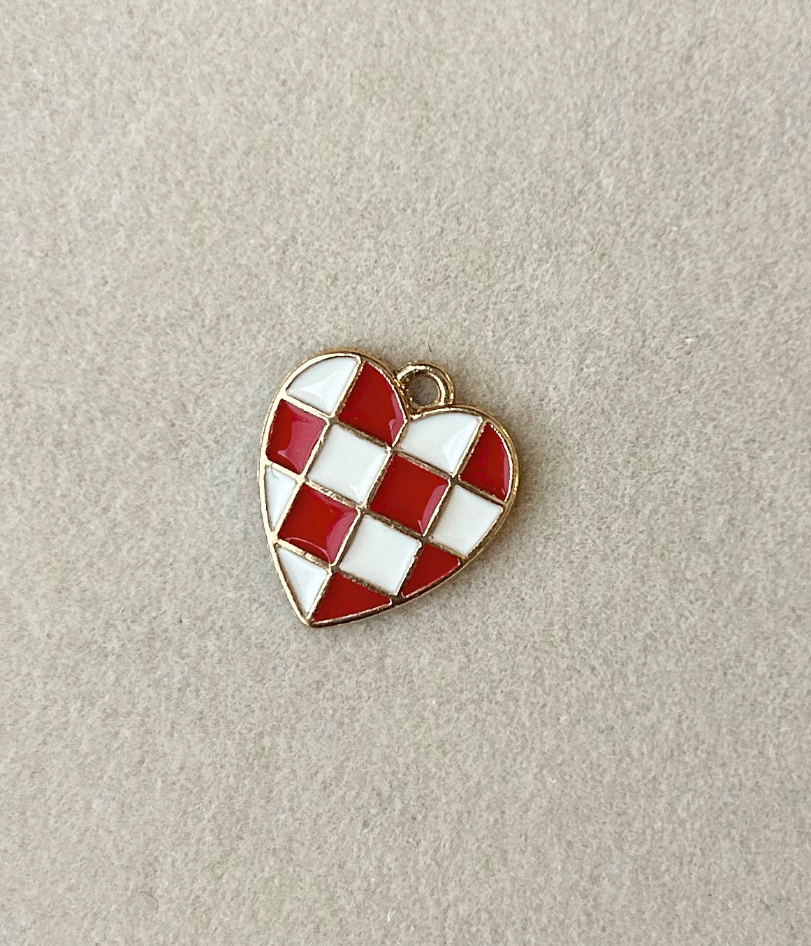 Red Checkered Heart