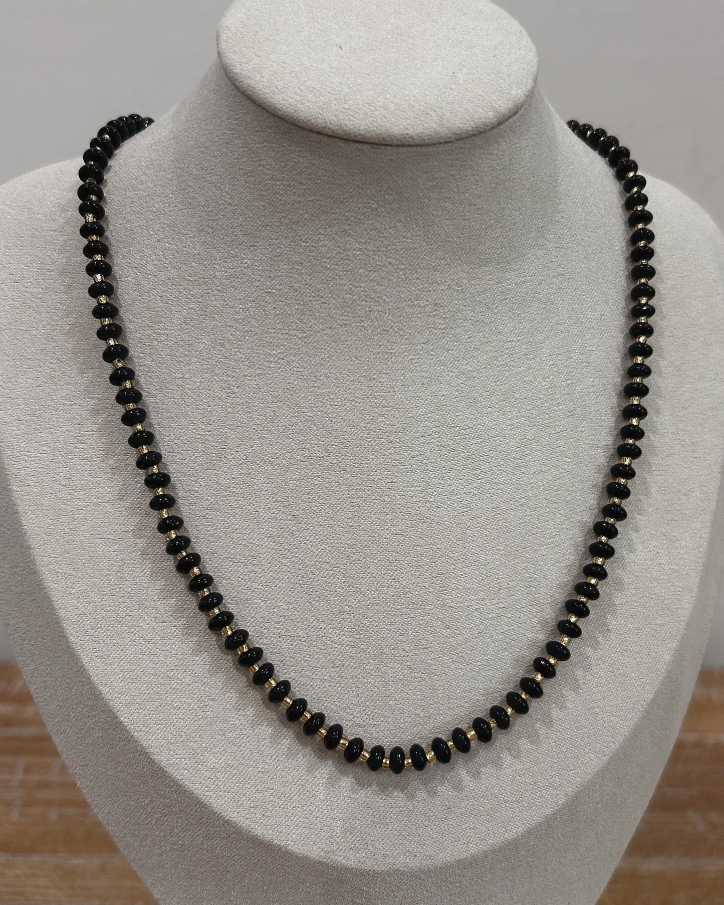 Black Beaded Necklace