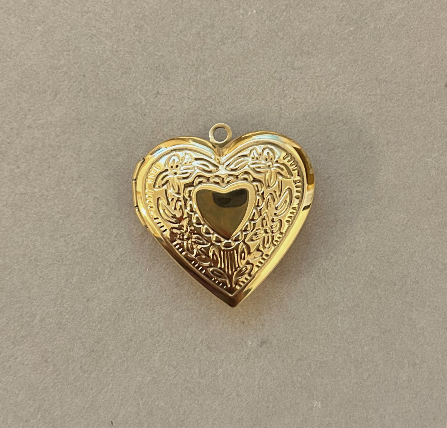 Big Gold Heart Locket