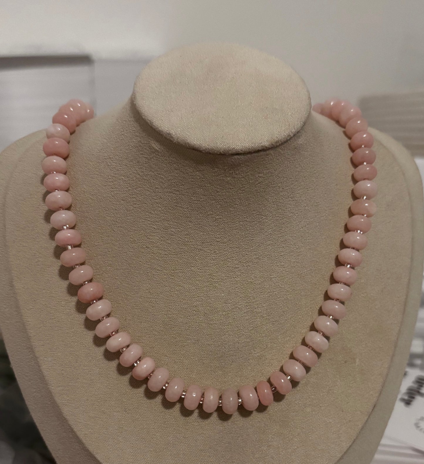 Chunky Pink Beaded Necklace