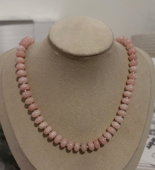 Chunky Pink Beaded Necklace