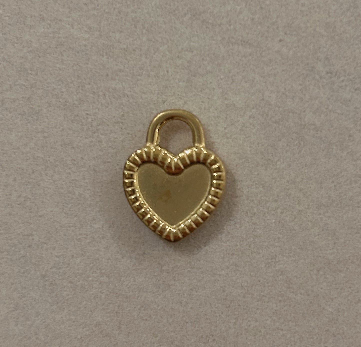 Textured Gold Heart Lock