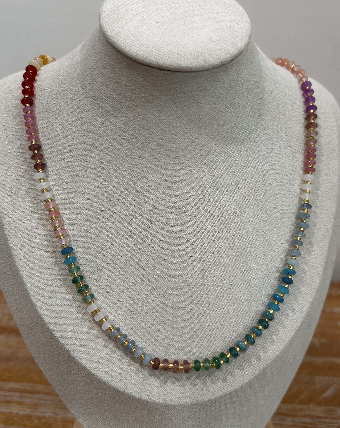 Rainbow Beaded Necklace